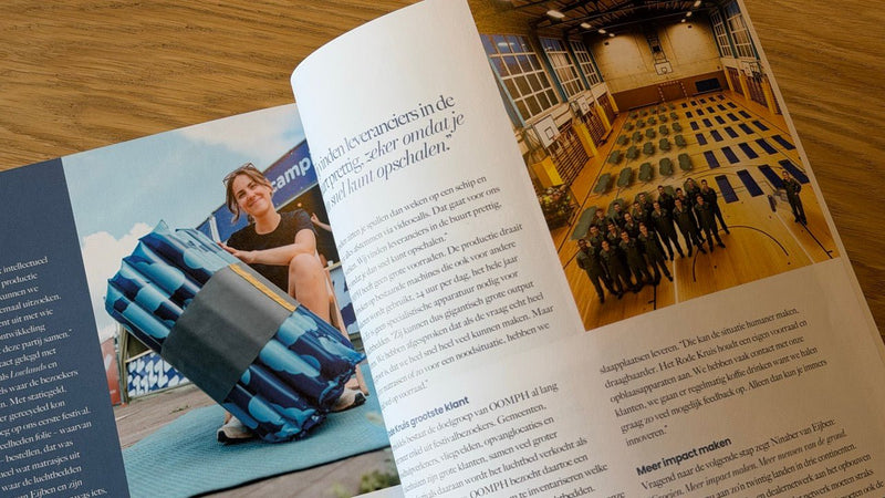 Recyclable emergency mattress for festivals, refugees and disaster relief - Soku